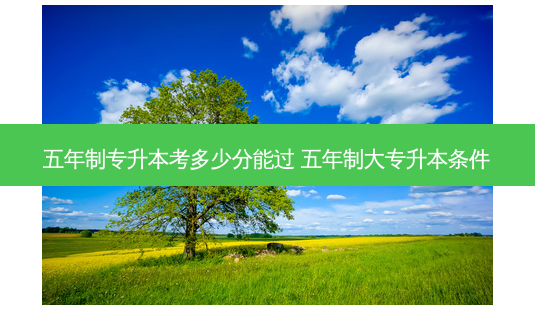 五年制专升本考多少分能过 五年制大专升本条件-第1张图片-天智网 五年制专升本考多少分能过 五年制大专升本条件-第1张图片-天智网