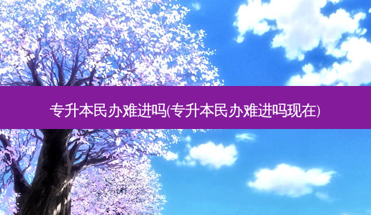 专升本民办难进吗(专升本民办难进吗现在)-第1张图片-天智网 专升本民办难进吗(专升本民办难进吗现在)-第1张图片-天智网