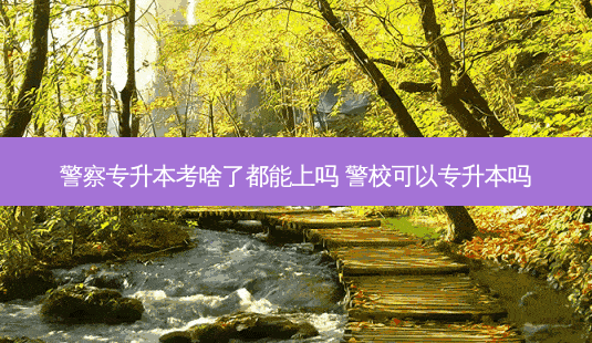 警察专升本考啥了都能上吗 警校可以专升本吗-第1张图片-天智网 警察专升本考啥了都能上吗 警校可以专升本吗-第1张图片-天智网