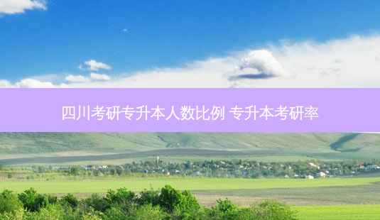 四川考研专升本人数比例 专升本考研率-第1张图片-天智网 四川考研专升本人数比例 专升本考研率-第1张图片-天智网