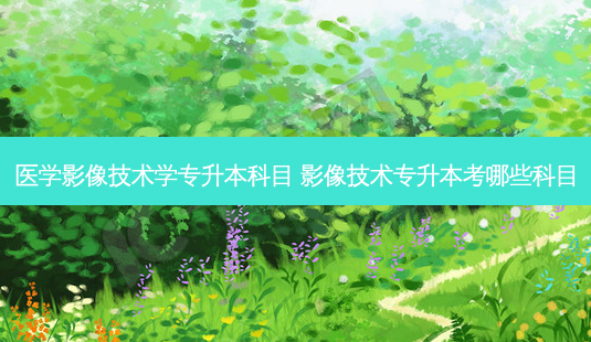 医学影像技术学专升本科目 影像技术专升本考哪些科目-第1张图片-天智网 医学影像技术学专升本科目 影像技术专升本考哪些科目-第1张图片-天智网