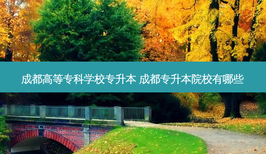 成都高等专科学校专升本 成都专升本院校有哪些-第1张图片-天智网 成都高等专科学校专升本 成都专升本院校有哪些-第1张图片-天智网