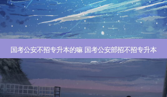 国考公安不招专升本的嘛 国考公安部招不招专升本-第1张图片-天智网 国考公安不招专升本的嘛 国考公安部招不招专升本-第1张图片-天智网