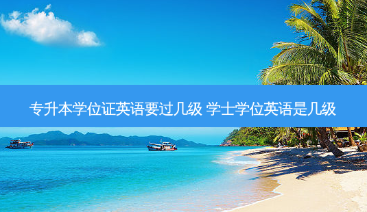 专升本学位证英语要过几级 学士学位英语是几级-第1张图片-天智网 专升本学位证英语要过几级 学士学位英语是几级-第1张图片-天智网