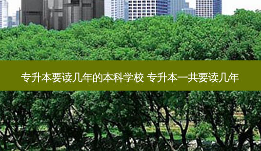 专升本要读几年的本科学校 专升本一共要读几年-第1张图片-天智网 专升本要读几年的本科学校 专升本一共要读几年-第1张图片-天智网