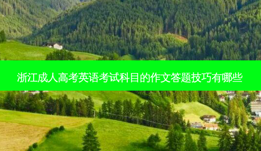 浙江成人高考英语考试科目的作文答题技巧有哪些-第1张图片-天智网 浙江成人高考英语考试科目的作文答题技巧有哪些-第1张图片-天智网