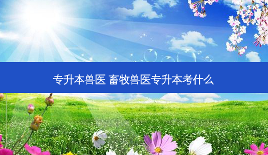 专升本兽医 畜牧兽医专升本考什么-第1张图片-天智网 专升本兽医 畜牧兽医专升本考什么-第1张图片-天智网