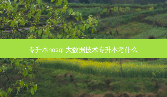 专升本nosql 大数据技术专升本考什么-第1张图片-天智网 专升本nosql 大数据技术专升本考什么-第1张图片-天智网