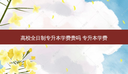 高校全日制专升本学费贵吗 专升本学费-第1张图片-天智网 高校全日制专升本学费贵吗 专升本学费-第1张图片-天智网
