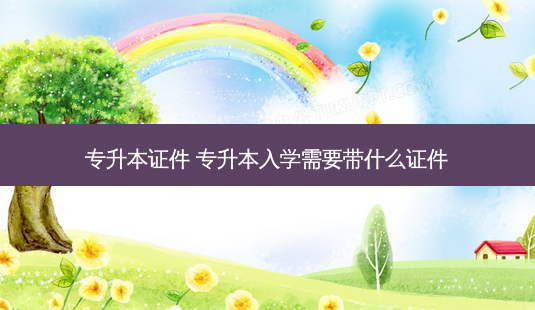 专升本证件 专升本入学需要带什么证件-第1张图片-天智网 专升本证件 专升本入学需要带什么证件-第1张图片-天智网