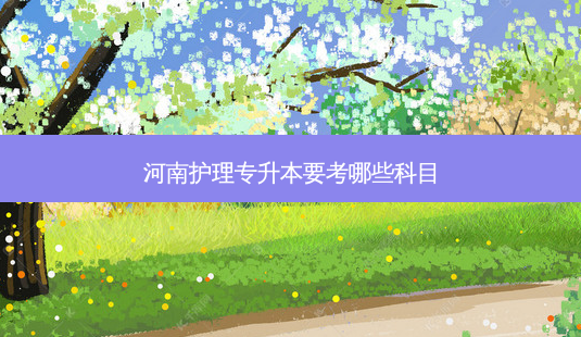 河南护理专升本要考哪些科目-第1张图片-天智网 河南护理专升本要考哪些科目-第1张图片-天智网