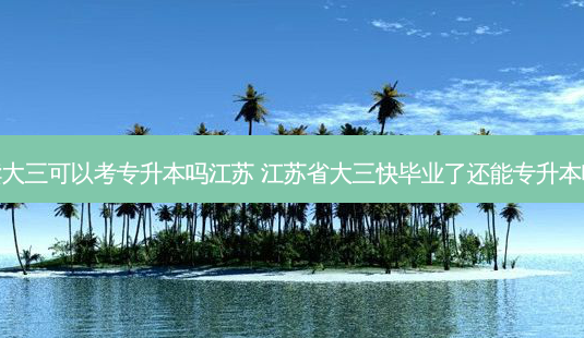 读大三可以考专升本吗江苏 江苏省大三快毕业了还能专升本吗-第1张图片-天智网 读大三可以考专升本吗江苏 江苏省大三快毕业了还能专升本吗-第1张图片-天智网