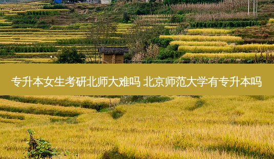 专升本女生考研北师大难吗 北京师范大学有专升本吗-第1张图片-天智网 专升本女生考研北师大难吗 北京师范大学有专升本吗-第1张图片-天智网