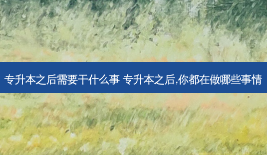专升本之后需要干什么事 专升本之后,你都在做哪些事情-第1张图片-天智网 专升本之后需要干什么事 专升本之后,你都在做哪些事情-第1张图片-天智网