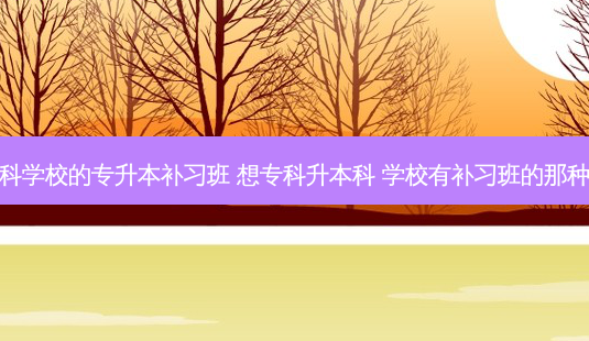 专科学校的专升本补习班 想专科升本科 学校有补习班的那种吗-第1张图片-天智网 专科学校的专升本补习班 想专科升本科 学校有补习班的那种吗-第1张图片-天智网