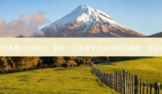 成考专升本数学2考什么 请问一下成考专升本考的是高数一还是高数二-第1张图片-天智网 成考专升本数学2考什么 请问一下成考专升本考的是高数一还是高数二-第1张图片-天智网