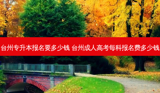 台州专升本报名要多少钱 台州成人高考每科报名费多少钱-第1张图片-天智网 台州专升本报名要多少钱 台州成人高考每科报名费多少钱-第1张图片-天智网