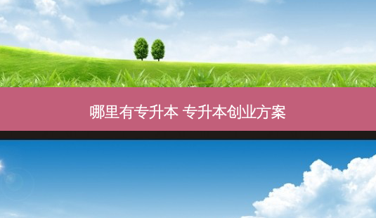 哪里有专升本 专升本创业方案-第1张图片-天智网 哪里有专升本 专升本创业方案-第1张图片-天智网