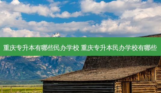 重庆专升本有哪些民办学校 重庆专升本民办学校有哪些-第1张图片-天智网 重庆专升本有哪些民办学校 重庆专升本民办学校有哪些-第1张图片-天智网