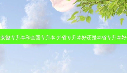 安徽专升本和全国专升本 外省专升本好还是本省专升本好-第1张图片-天智网 安徽专升本和全国专升本 外省专升本好还是本省专升本好-第1张图片-天智网