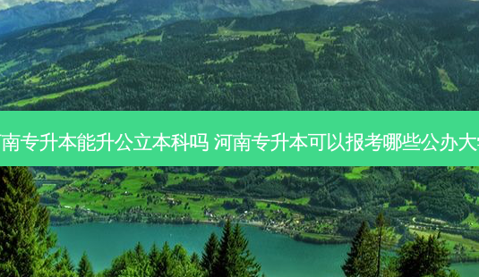 河南专升本能升公立本科吗 河南专升本可以报考哪些公办大学-第1张图片-天智网 河南专升本能升公立本科吗 河南专升本可以报考哪些公办大学-第1张图片-天智网