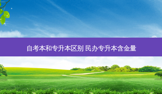 自考本和专升本区别 民办专升本含金量-第1张图片-天智网 自考本和专升本区别 民办专升本含金量-第1张图片-天智网