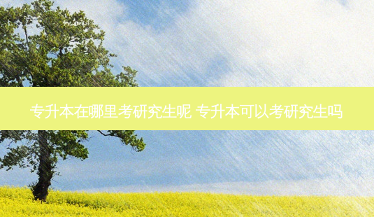 专升本在哪里考研究生呢 专升本可以考研究生吗-第1张图片-天智网 专升本在哪里考研究生呢 专升本可以考研究生吗-第1张图片-天智网
