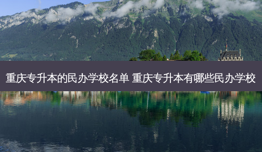 重庆专升本的民办学校名单 重庆专升本有哪些民办学校-第1张图片-天智网 重庆专升本的民办学校名单 重庆专升本有哪些民办学校-第1张图片-天智网