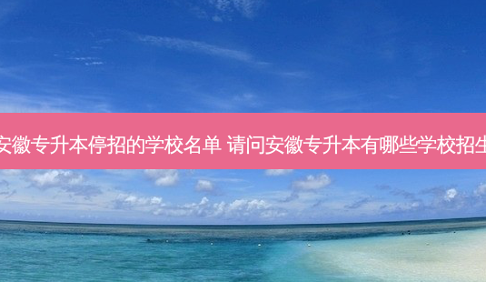 安徽专升本停招的学校名单 请问安徽专升本有哪些学校招生-第1张图片-天智网 安徽专升本停招的学校名单 请问安徽专升本有哪些学校招生-第1张图片-天智网