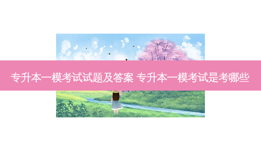 专升本一模考试试题及答案 专升本一模考试是考哪些-第1张图片-天智网 专升本一模考试试题及答案 专升本一模考试是考哪些-第1张图片-天智网