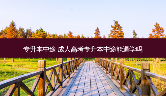 专升本中途 成人高考专升本中途能退学吗-第1张图片-天智网 专升本中途 成人高考专升本中途能退学吗-第1张图片-天智网