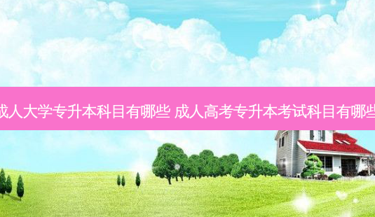 成人大学专升本科目有哪些 成人高考专升本考试科目有哪些-第1张图片-天智网 成人大学专升本科目有哪些 成人高考专升本考试科目有哪些-第1张图片-天智网