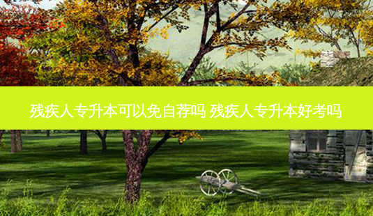 残疾人专升本可以免自荐吗 残疾人专升本好考吗-第1张图片-天智网 残疾人专升本可以免自荐吗 残疾人专升本好考吗-第1张图片-天智网
