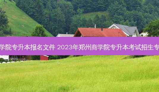 郑州商学院专升本报名文件 2023年郑州商学院专升本考试招生专业总表-第1张图片-天智网 郑州商学院专升本报名文件 2023年郑州商学院专升本考试招生专业总表-第1张图片-天智网