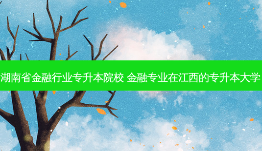 湖南省金融行业专升本院校 金融专业在江西的专升本大学-第1张图片-天智网 湖南省金融行业专升本院校 金融专业在江西的专升本大学-第1张图片-天智网