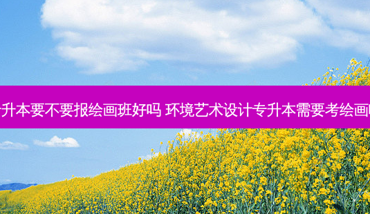 专升本要不要报绘画班好吗 环境艺术设计专升本需要考绘画吗-第1张图片-天智网 专升本要不要报绘画班好吗 环境艺术设计专升本需要考绘画吗-第1张图片-天智网