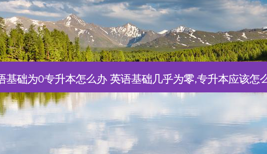英语基础为0专升本怎么办 英语基础几乎为零,专升本应该怎么办-第1张图片-天智网 英语基础为0专升本怎么办 英语基础几乎为零,专升本应该怎么办-第1张图片-天智网