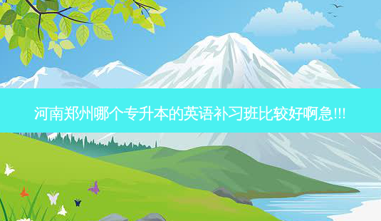 河南郑州哪个专升本的英语补习班比较好啊急!!!-第1张图片-天智网 河南郑州哪个专升本的英语补习班比较好啊急!!!-第1张图片-天智网