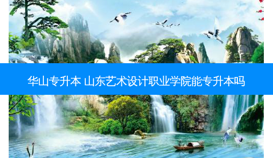 华山专升本 山东艺术设计职业学院能专升本吗-第1张图片-天智网 华山专升本 山东艺术设计职业学院能专升本吗-第1张图片-天智网