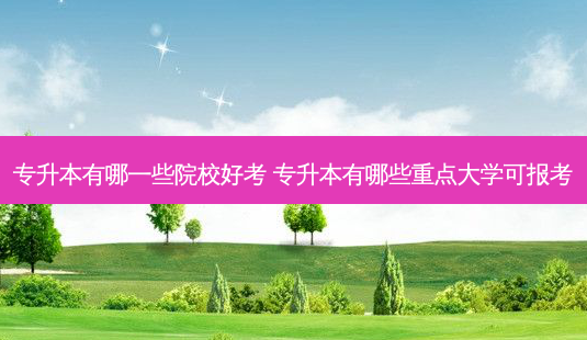 专升本有哪一些院校好考 专升本有哪些重点大学可报考-第1张图片-天智网 专升本有哪一些院校好考 专升本有哪些重点大学可报考-第1张图片-天智网