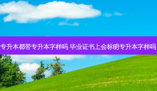 专升本都带专升本字样吗 毕业证书上会标明专升本字样吗-第1张图片-天智网 专升本都带专升本字样吗 毕业证书上会标明专升本字样吗-第1张图片-天智网
