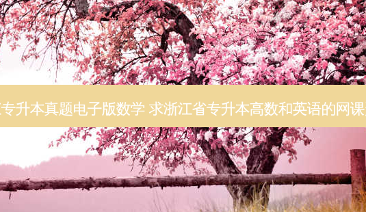 浙江专升本真题电子版数学 求浙江省专升本高数和英语的网课资料-第1张图片-天智网 浙江专升本真题电子版数学 求浙江省专升本高数和英语的网课资料-第1张图片-天智网