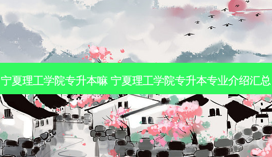 宁夏理工学院专升本嘛 宁夏理工学院专升本专业介绍汇总-第1张图片-天智网 宁夏理工学院专升本嘛 宁夏理工学院专升本专业介绍汇总-第1张图片-天智网