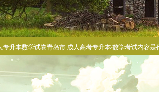 成人专升本数学试卷青岛市 成人高考专升本·数学考试内容是什么-第1张图片-天智网 成人专升本数学试卷青岛市 成人高考专升本·数学考试内容是什么-第1张图片-天智网