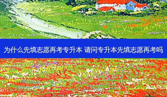 为什么先填志愿再考专升本 请问专升本先填志愿再考吗-第1张图片-天智网 为什么先填志愿再考专升本 请问专升本先填志愿再考吗-第1张图片-天智网