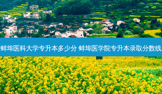 蚌埠医科大学专升本多少分 蚌埠医学院专升本录取分数线-第1张图片-天智网 蚌埠医科大学专升本多少分 蚌埠医学院专升本录取分数线-第1张图片-天智网