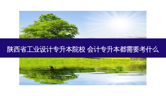 陕西省工业设计专升本院校 会计专升本都需要考什么-第1张图片-天智网 陕西省工业设计专升本院校 会计专升本都需要考什么-第1张图片-天智网