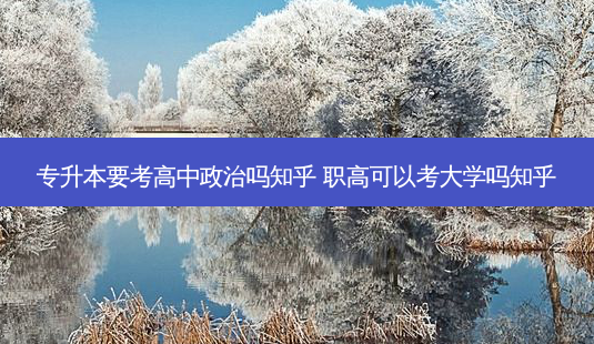 专升本要考高中政治吗知乎 职高可以考大学吗知乎-第1张图片-天智网 专升本要考高中政治吗知乎 职高可以考大学吗知乎-第1张图片-天智网