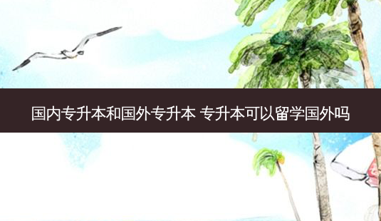 国内专升本和国外专升本 专升本可以留学国外吗-第1张图片-天智网 国内专升本和国外专升本 专升本可以留学国外吗-第1张图片-天智网