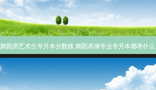舞蹈类艺术生专升本分数线 舞蹈表演专业专升本都考什么-第1张图片-天智网